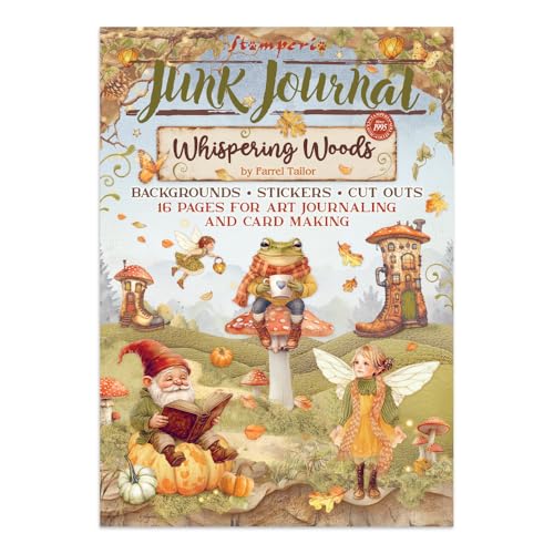 Stamperia - Junk Journal Stickers, Cut-Outs, and Backgrounds for Scrapbooks, Albums, Card Making, Bullet Journalling and More, Perfect for Hobbies, Crafts, and Gifting (Whispering Woods) von Stamperia