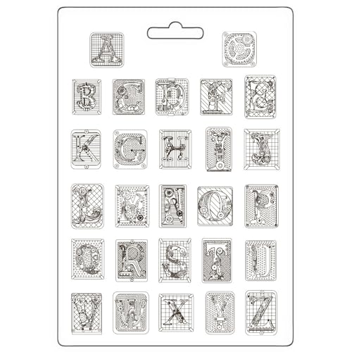 Stamperia - Soft Mould A4 for Scrapbooking, Albums, Bullet Journals and More, Suitable for Soft Clay, Ceramic Powder and More, Perfect for Hobbies, Crafts and Gifting (Master of Magic, Alphabet) Stamperia - Soft Mould A4 for Scrapbooking, Albums, Bullet Journals and More, Suitable for Soft Clay, Ceramic Powder and More, Perfect for Hobbies, Crafts and Gifting (Master of Magic, Alphabet) von Stamperia