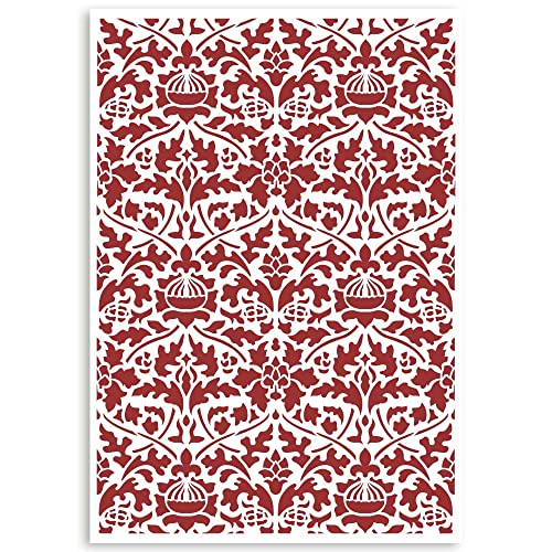 Stamperia KSG484 Stencil G cm 21x29,7-Casa Granada Wallpaper Pattern, Multicoloured, A4, 3 Stamperia KSG484 Stencil G cm 21x29,7-Casa Granada Wallpaper Pattern, Multicoloured, A4, 3 von Stamperia