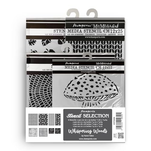 Stamperia KSTDX06 Thick, Assortment Stencils, 26cmx21cm, 3 Count von Stamperia