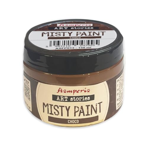 Stamperia - Misty Paint for Crafts, Ideal for Stencilling and Mixed Media Projects, Water Based, Adds a Special Touch to Any Creation (150ml) (Choco) (Art Stories) von Stamperia