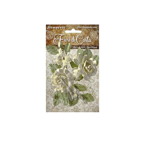 Stamperia Papierblumen, Rosen-Elfenbein von Stamperia