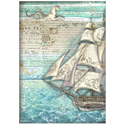 Stamperia Reispapier Songs of The Sea Segelboot A4 Stamperia Reispapier Songs of The Sea Segelboot A4 von Stamperia