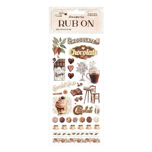 Stamperia Rub on Transferfolie Chocolate 23 Motive 21,6x10,2cm zum Übertragen auf Gegenstände Rub On Sticker Rubbel Sticker Stamperia Rub on Transferfolie Chocolate 23 Motive 21,6x10,2cm zum Übertragen auf Gegenstände Rub On Sticker Rubbel Sticker von Stamperia