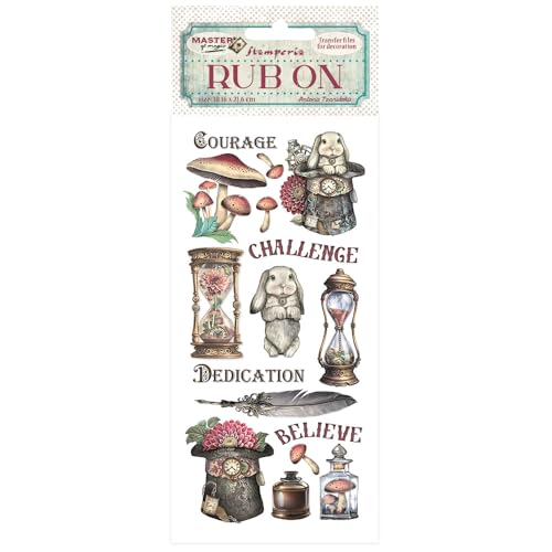 Stamperia - Rub-on for Scrapbooks, Albums, Card Making, Bullet Journals and More, Easily Transfer Images onto Paper and Other Surfaces, Perfect for Crafts and Gifting (Master of Magic, Rabbit) von Stamperia