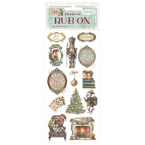 Stamperia - Rub-on for Scrapbooks, Albums, Cards, Bullet Journals and More, Easily Transfer Images onto Paper and Other Surfaces, Perfect for Crafts and Gifting (Alice in Christmas, Soldiers) von Stamperia