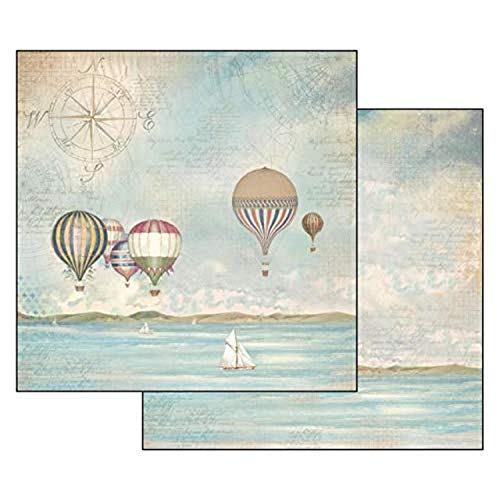 Stamperia SBB543 Doppelseitiges Papier Meereslandschaft Heißluftballons, Mehrfarbig, 31.5 x 30.5 Stamperia SBB543 Doppelseitiges Papier Meereslandschaft Heißluftballons, Mehrfarbig, 31.5 x 30.5 von Stamperia