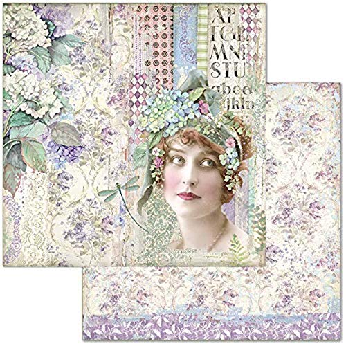Stamperia SBB698 DS PAPR12 Scrapbooking Doppelseitiges Papier Lady, Mehrfarbig, 30,5x30,5 Stamperia SBB698 DS PAPR12 Scrapbooking Doppelseitiges Papier Lady, Mehrfarbig, 30,5x30,5 von Stamperia