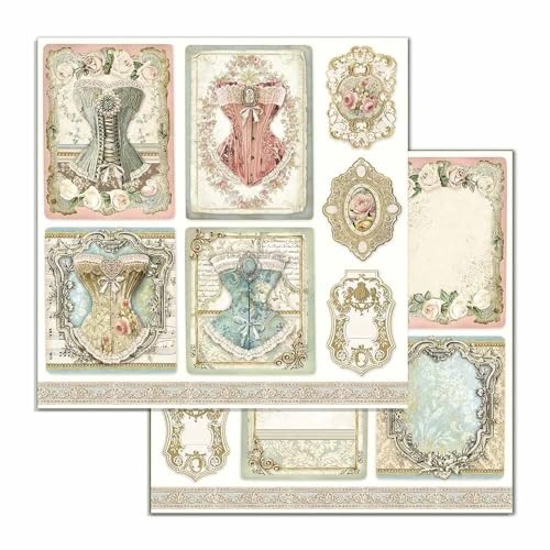 Stamperia SBB716 DS PAPR12 Scrapbooking Doppelseitiges Papier Corsets, Mehrfarbig, 30,5x30,5 Stamperia SBB716 DS PAPR12 Scrapbooking Doppelseitiges Papier Corsets, Mehrfarbig, 30,5x30,5 von Stamperia