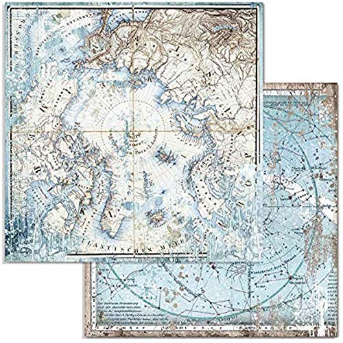 Stamperia SBB730 DS PAPR12 ARCTIC Scrapbooking Doppelseitiges Papier Artic, Mehrfarbig, 30,5x30,5 von Stamperia