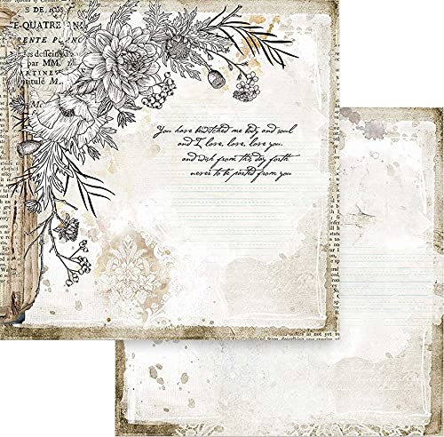 Stamperia SBB781 Scrapbooking Doppelseitiges Papier-Romantic Journal Corner with Flower, Mehrfarbig, 30,5x30,5 Stamperia SBB781 Scrapbooking Doppelseitiges Papier-Romantic Journal Corner with Flower, Mehrfarbig, 30,5x30,5 von Stamperia