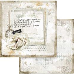 Stamperia SBB783 Scrapbooking Doppelseitiges Papier-Romantic Journal letter and clock, Mehrfarbig, 30,5x30,5 Stamperia SBB783 Scrapbooking Doppelseitiges Papier-Romantic Journal letter and clock, Mehrfarbig, 30,5x30,5 von Stamperia