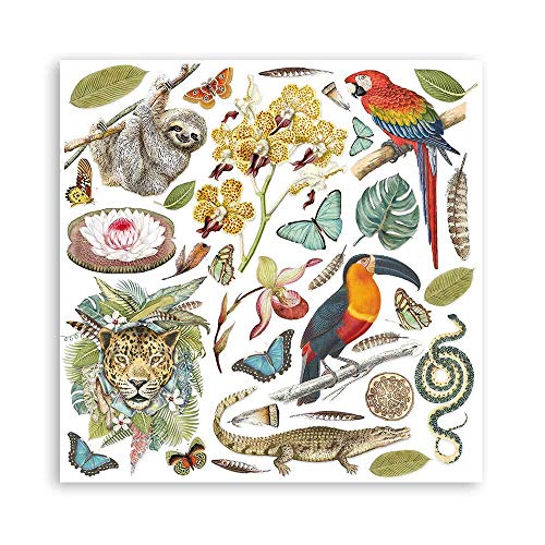 Stamperia SBBL83 Scrapbooking Pad 10 sheets cm 30,5x30,5 (12"x12") - Amazonia, Paper, Multicolor von Stamperia