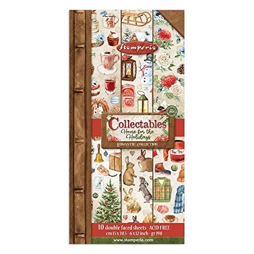 Stamperia SBBV20 Sammelfiguren – Romantisch – Zuhause für die Feiertage, Papier, Mehrfarbig, 15 x 30,5 x 0,3 cm Stamperia SBBV20 Sammelfiguren – Romantisch – Zuhause für die Feiertage, Papier, Mehrfarbig, 15 x 30,5 x 0,3 cm von Stamperia