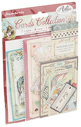 Stamperia SBCARD01 Cards Collection Wonderland Karten-Sammlung – Alice im Wunderland, Gummi, Verschieden, 3 Piece Stamperia SBCARD01 Cards Collection Wonderland Karten-Sammlung – Alice im Wunderland, Gummi, Verschieden, 3 Piece von Stamperia