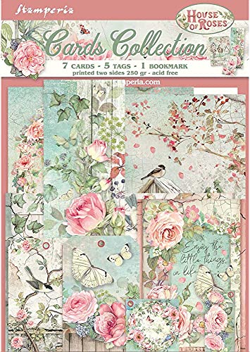 Stamperia Karten Kollektion - House of Roses von Stamperia