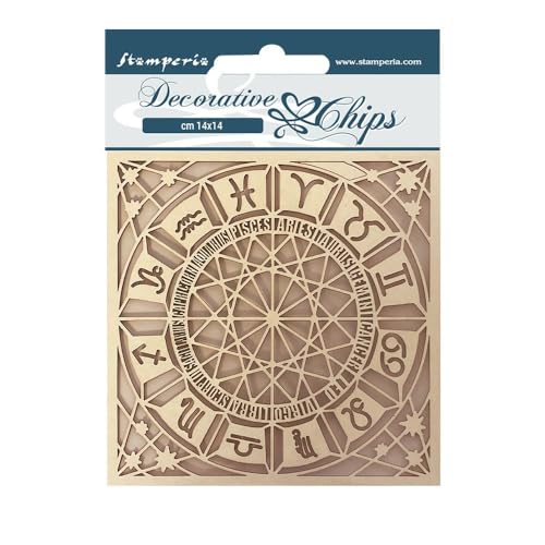 Stamperia SCB113 Decorative Chips cm 14x14-Alchemy Astrology, Various, 14x14 cm, 3 Stamperia SCB113 Decorative Chips cm 14x14-Alchemy Astrology, Various, 14x14 cm, 3 von Stamperia