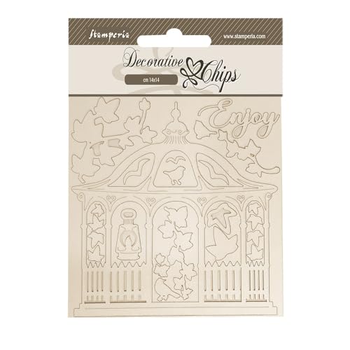 Stamperia SCB259 Decorative Chips, Brown, 14 x 14 x 0,1 cm Stamperia SCB259 Decorative Chips, Brown, 14 x 14 x 0,1 cm von Stamperia