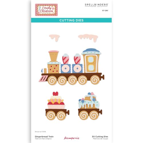 Stamperia - Cutting Dies for Scrapbooking, Albums, Card Making, Bullet Journalling and More, Create Decorations with Natural Elements, Perfect for Crafts and Gifting (Candy Christmas) (Train) von Stamperia