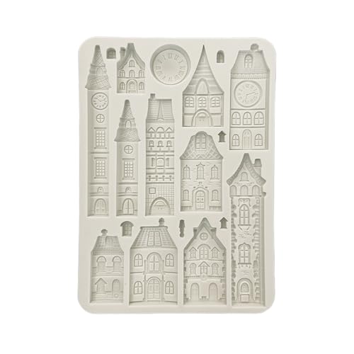 Stamperia - Silicon Mould A5 for Scrapbooking, Albums, Bullet Journals and More, Cozy Houses, Non-Stick, Suitable for Air-Dry Clay and More, Perfect for Crafts and Gifting (Gear up for Christmas) von Stamperia
