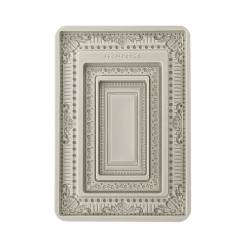 Stamperia - Silicon Mould A5 for Scrapbooking, Bullet Journals and More, Non-Stick, Suitable for Air-Dry Clay, Resin and More, Perfect for Crafts and Gifting (Favourites Refresh, Frames) von Stamperia