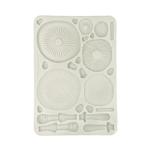 Stamperia - Silicon Mould A5 for Scrapbooks, Bullet Journals and More, Non-Stick Surface, Suitable for Air-Dry Clay, Resin and More, Perfect for Crafts and Gifting (Whispering Woods, Mushrooms 3D) von Stamperia
