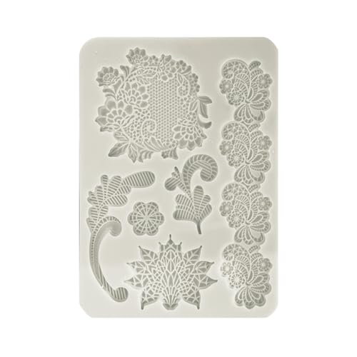 Stampería - Silicon Mould A5 for Scrapbooking, Bullet Journals and More, Laces, Non-Stick Surface, Suitable for Air-Dry Clay, Resin, and More, Perfect for Crafts and Gifting (Brocante Antiques) Stampería - Silicon Mould A5 for Scrapbooking, Bullet Journals and More, Laces, Non-Stick Surface, Suitable for Air-Dry Clay, Resin, and More, Perfect for Crafts and Gifting (Brocante Antiques) von Stamperia