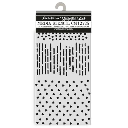 Stamperia - Thick Stencils for Scrapbooks, Albums, Cards, Bullet Journalling, and More, Flexible Material, Easy to Clean, Perfect for Hobbies, Crafts and Gifting (Dewdrops, Patterns) von Stamperia