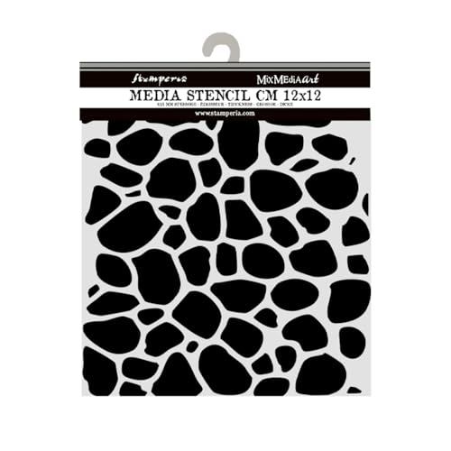 Stamperia - Thick Stencils for Scrapbooks, Albums, Cards, Bullet Journalling, and More, Flexible Material, Easy to Clean, Perfect for Hobbies, Crafts and Gifting (Hidden Grove, Stone Pattern) von Stamperia