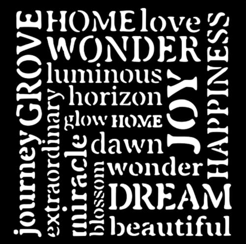 Stamperia - Thick Stencils for Scrapbooks, Albums, Cards, Bullet Journalling, and More, Flexible Material, Easy to Clean, Perfect for Hobbies, Crafts and Gifting (Hidden Grove, Writings) von Stamperia