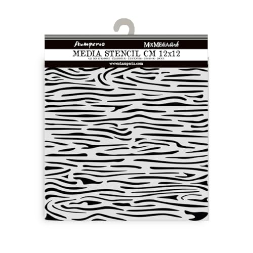 Stamperia - Thick Stencils for Scrapbooks, Albums, Cards, Bullet Journalling, and More, Flexible Material, Easy to Clean, Perfect for Hobbies, Crafts and Gifting (Silent Sea, Wood Pattern) von Stamperia
