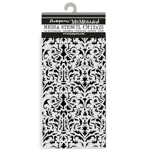 Stamperia - Thick Stencils for Scrapbooks, Albums, Cards, Bullet Journalling, and More, Flexible Material, Easy to Clean, Perfect for Hobbies, Crafts and Gifting (Venice, City of Art - Tapestry) von Stamperia