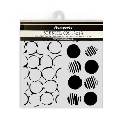 Stamperia - Thick Stencils for Scrapbooks, Albums, Cards, Bullet Journals, and More, Double Texture Dots, Flexible Material, Easy to Clean, Perfect for Hobbies, Crafts, and Gifting (The Nutcracker) von Stamperia