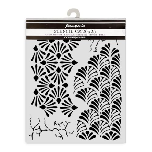 Stamperia - Thick Stencils for Scrapbooks, Albums, Cards, Bullet Journals, and More, Flexible Material, Easy to Clean, Perfect for Hobbies, Crafts, and Gifting (Alterego - Mixed Patterns) von Stamperia