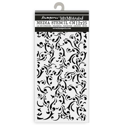Stamperia - Thick Stencils for Scrapbooks, Albums, Cards, Bullet Journals, and More, Texture, Flexible Material, Easy to Clean, Perfect for Hobbies, Crafts, and Gifting (Gear up for Christmas) von Stamperia
