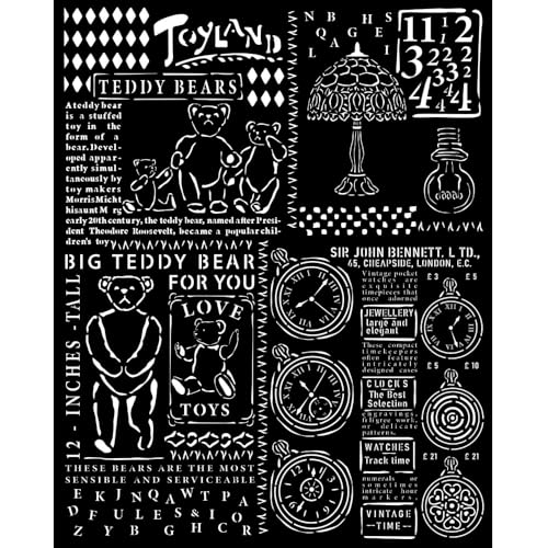 Stamperia - Thick Stencils for Scrapbooking, Albums, Card Making, Bullet Journalling and More, Teddy Bear, Flexible Material, Easy to Clean, Perfect for Hobbies, Crafts and Gifting (Brocante Antiques) Stamperia - Thick Stencils for Scrapbooking, Albums, Card Making, Bullet Journalling and More, Teddy Bear, Flexible Material, Easy to Clean, Perfect for Hobbies, Crafts and Gifting (Brocante Antiques) von Stamperia