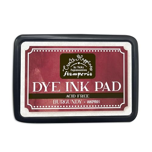 Stamperia WKPR05 Tinta Dye Ink Pad Borgoña Create Happiness, White, OSFA Stamperia WKPR05 Tinta Dye Ink Pad Borgoña Create Happiness, White, OSFA von Stamperia