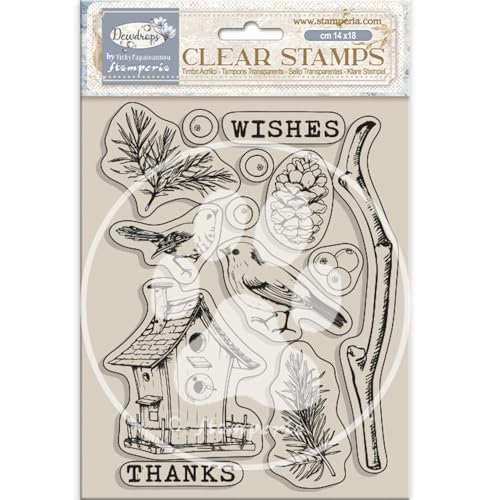 Stamperia - Acrylic Stamp for Scrapbooking, Albums, Card Making, Bullet Journalling and More, Transparent, Long Lasting, Easy to Clean, Perfect for Crafts and Gifting (Dewdrops, Nest Bird) Stamperia - Acrylic Stamp for Scrapbooking, Albums, Card Making, Bullet Journalling and More, Transparent, Long Lasting, Easy to Clean, Perfect for Crafts and Gifting (Dewdrops, Nest Bird) von Stamperia