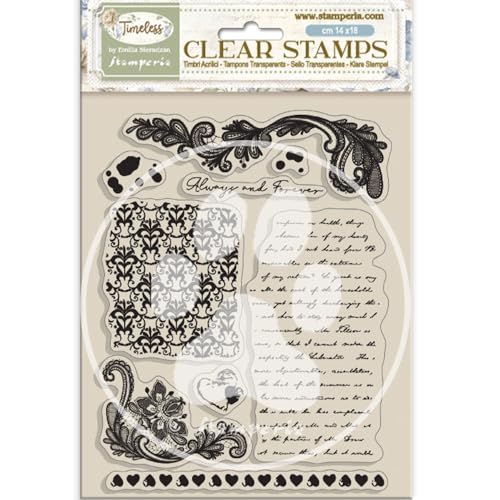 Stamperia WTK220 Acrylic Stamp, Clear, 14 x 18 x 1 cm von Stamperia