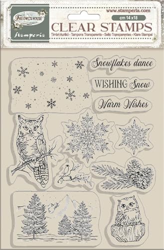 Stamperia - Acrylic Stamp for Scrapbooking, Albums, Card Making, and Bullet Journalling, Transparent, Long Lasting, Easy to Clean, Perfect for Crafts and Gifting (The Owl’s House) von Stamperia