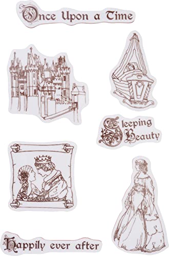 Stamperia WTKCC201 Rubber Stamp-Sleeping Beauty HD Gummistempel – Dornröschen Once Upon A Time, Verschieden, 14 x 18 cm, 3 Piece Stamperia WTKCC201 Rubber Stamp-Sleeping Beauty HD Gummistempel – Dornröschen Once Upon A Time, Verschieden, 14 x 18 cm, 3 Piece von Stamperia