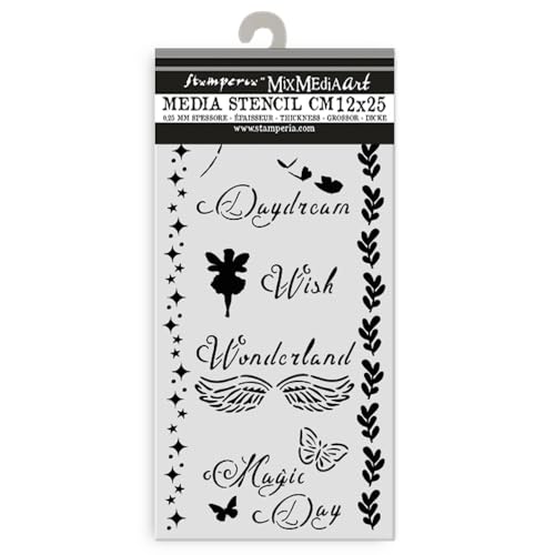Thick stencil cm 12X25 - Wonderland Magic Day Thick stencil cm 12X25 - Wonderland Magic Day von Stamperia