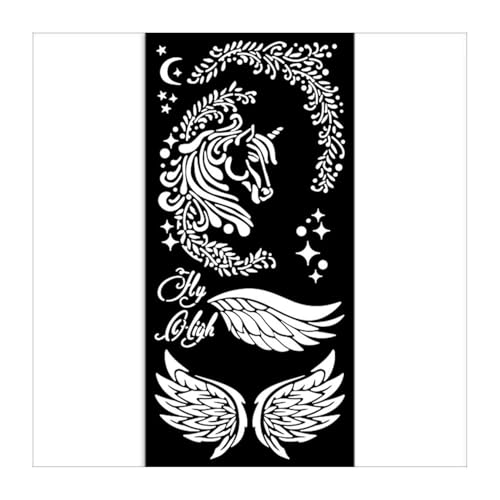 Thick stencil cm 12X25 - Wonderland unicorn Thick stencil cm 12X25 - Wonderland unicorn von Stamperia