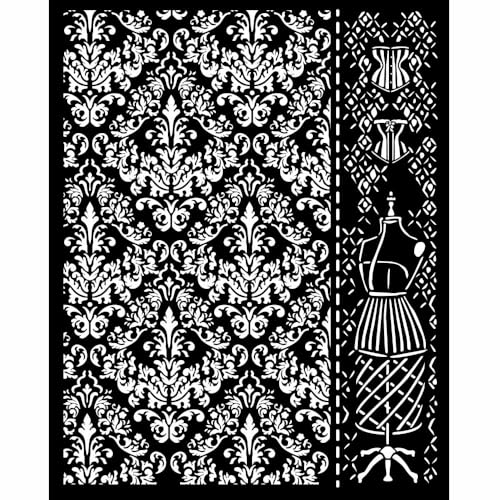 Stamperia - Thick Stencils for Scrapbooking, Albums, Card Making, Bullet Journalling, and More, Mannequin, Flexible Material, Easy to Clean, Perfect for Crafts and Gifting (Brocante Antiques) von Stamperia