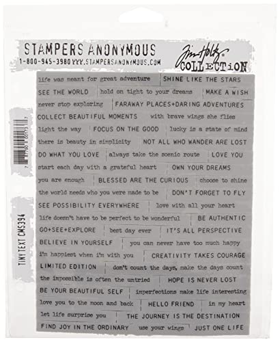 Stampers Anonymous_AGW Cling RBBR Stempel-Set, kleiner Text, Einheitsgröße von Stampers Anonymous