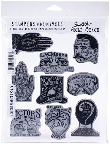 Art Gone Wild Eclectic Adverts, grau, rot, groß Art Gone Wild Eclectic Adverts, grau, rot, groß von Stampers Anonymous