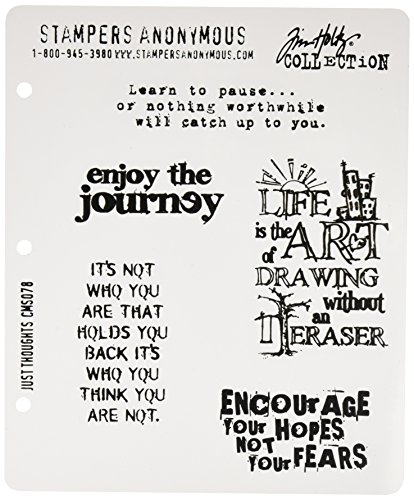 Just Thoughts Tim Holtz Cling Rubber Stamp Set CMS-078 von Stampers Anonymous