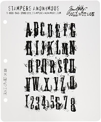 Stampers Anonymous Tim Holtz Haftstempel 17,8 x 22,7 cm, Grudge Alphabet Stampers Anonymous Tim Holtz Haftstempel 17,8 x 22,7 cm, Grudge Alphabet von Stampers Anonymous