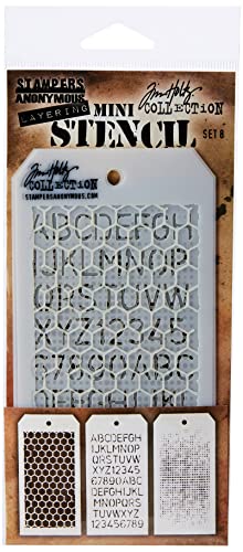 Stampers Anonymous Tim Holtz Mini-Schablonen-Set Nr. 8 von Stampers Anonymous