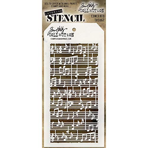 Stempel Anonymous ths067 Tim Holtz Layered Stencil, Mehrfarbig, 4.125 X 21,6 cm von Stampers Anonymous